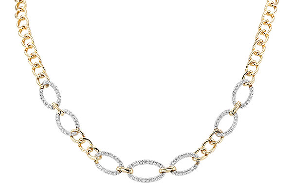 K319-11586: NECKLACE 1.12 TW (17")(INCLUDES BAR LINKS)
