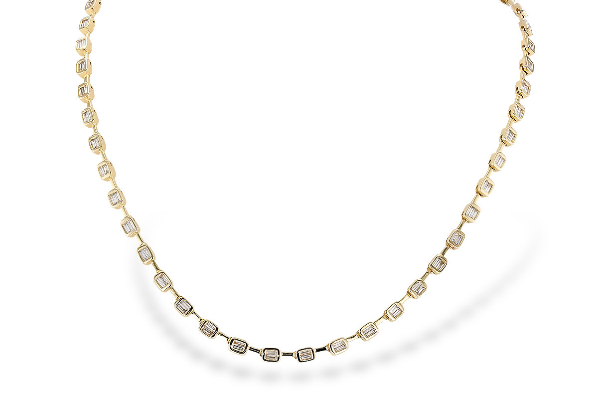H319-14313: NECKLACE 2.05 TW BAGUETTES (17 INCHES)